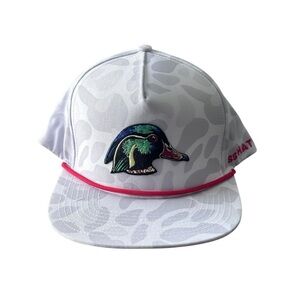 Southern String Hat Co. White Camo Duck SnapBack Rope Hat- October